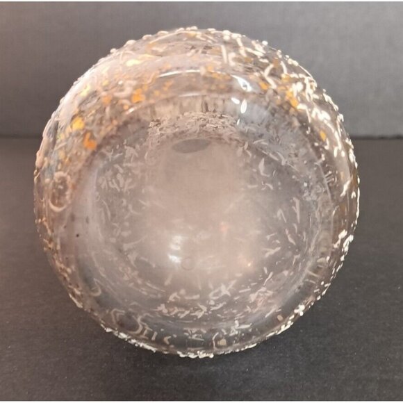 Vtg. West Virginia Glass Co Art Glass Gold Confetti Splatterware Bud Vase 8” MCM - Picture 2 of 2